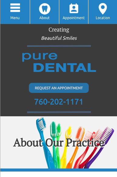 mobile friendly dental website