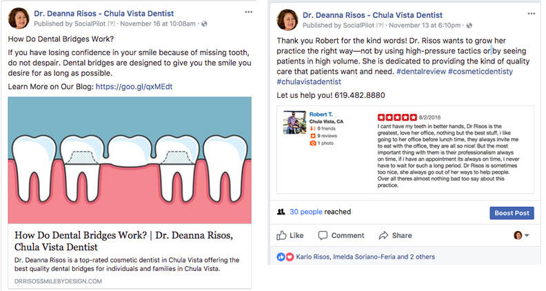 online reviews for dentists